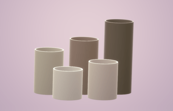 8cm Wide Base, Cylinder Vase STL File - Your Gateway to Minimalist 3D Printing