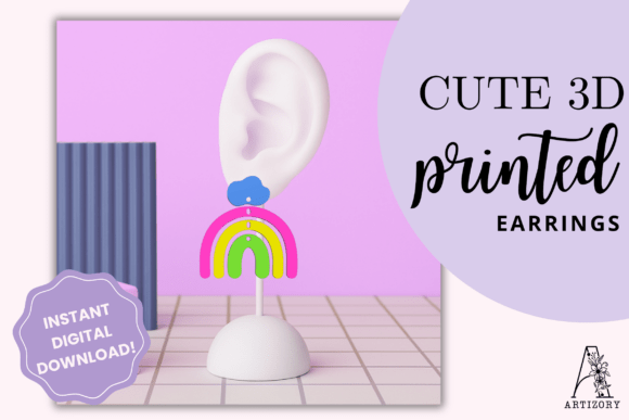 Bring a Pop of Color to Your 3D Printing: The Ultimate Guide to Rainbow Cloud Earring STL Files