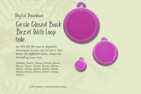 Circle 1 Closed Back Bezel STL File