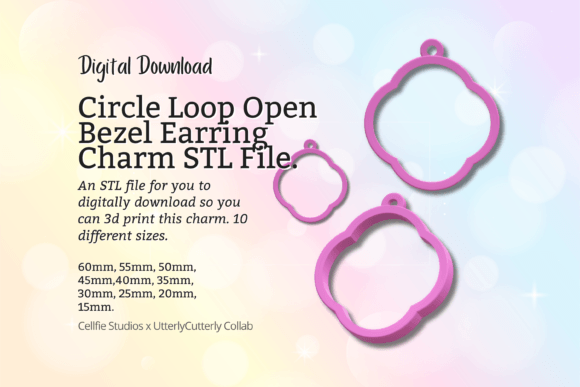 Circle Loop Open Back Bezel 2 Earring Ch: A Digital Asset for Streamlined Jewelry Creation