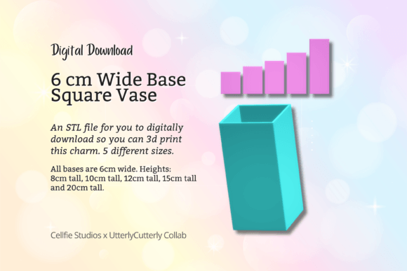Evaluating the 6cm Wide Base, Square Vase STL File - Di for Home Printing Projects