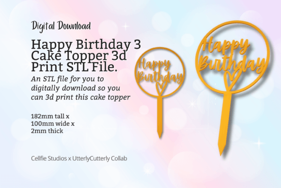 Happy Birthday Cake Topper 3: Integrating Digital Assets into Your Creative Workflow