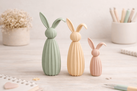 Modern Bunny Decor STL – Easter Rabbit