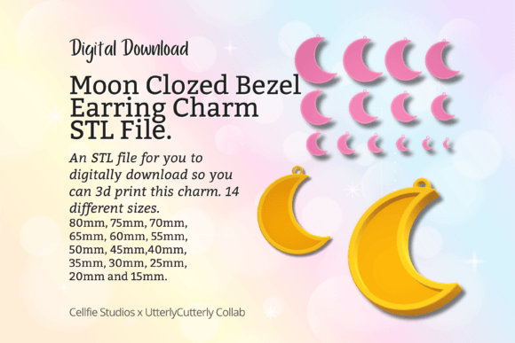 Moon 1 Closed Back Bezel STL File - Digi