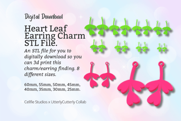 The Strategic Value of the Heart Leaf Earring Charm STL File in the Digital Maker Economy
