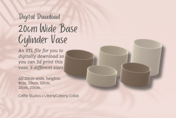 Transform Your Space with the 20cm Wide Base Cylinder Vase STL File: A Guide to Modern 3D Printing