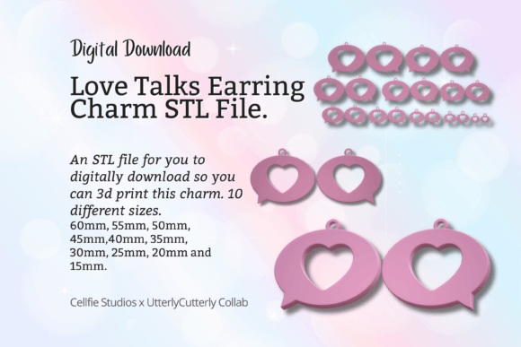 Unlocking Creative Potential with the Love Heart Talk Earring Charm STL File