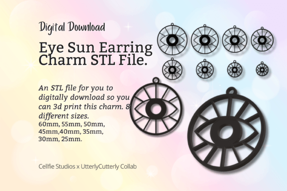 Unlocking Creativity with the Eye Sun Earring Charm STL File