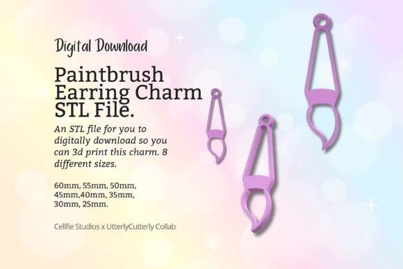 Unlocking Creativity with the Paintbrush Earring Charm STL File - Digi
