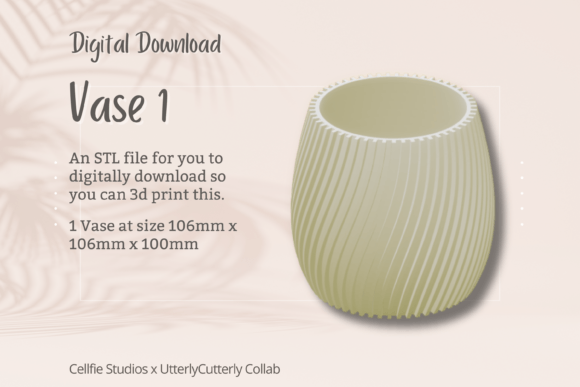 Vase STL File - Digital Download - Homew